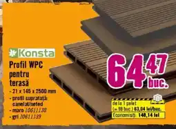 Hornbach Profil WPC pentru terasă Ofertă