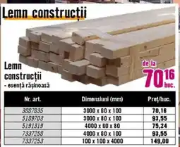 Hornbach Lemn construcții Ofertă