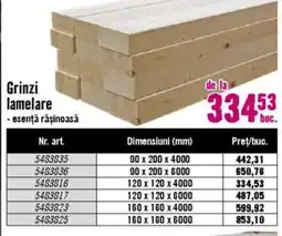 Hornbach Grinzi lamelare Ofertă