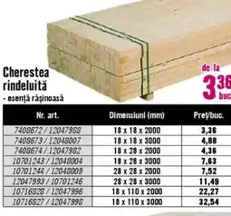 Hornbach Cherestea rindeluită Ofertă