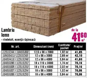 Hornbach Lambriu lemn Ofertă