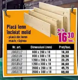 Hornbach Placă lemn încleiat molid Ofertă