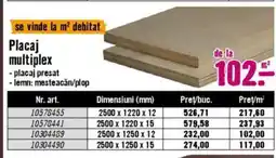 Hornbach Placaj multiplex Ofertă