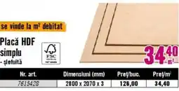 Hornbach Placă HDF simplu Ofertă
