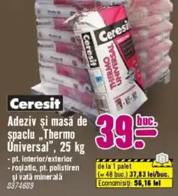 Hornbach Ceresit Adeziv şi masă de spaclu Thermo Universal" Ofertă