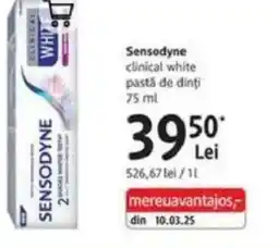 DM Sensodyne clinical white pastă de dinți Ofertă