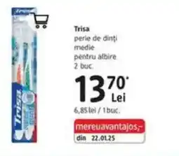 DM Trisa perie de dinți medie pentru albire Ofertă