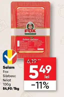 PROFI Salam Fox Sârbesc feliat Ofertă