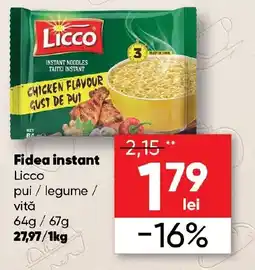 PROFI Fidea instant Licco pui / legume / vita Ofertă