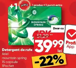PROFI Detergent de rufe Ariel mountain spring Ofertă