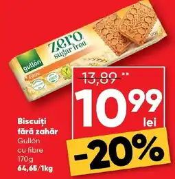 PROFI Biscuiţi fără zahăr Gullón cu fibre Ofertă