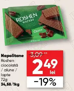 PROFI Napolitane Roshen ciocolată / alune / lapte Ofertă