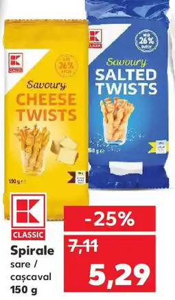 Kaufland Spirale sare / caşcaval Ofertă