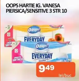 Unicarm Oops hartie ig. vanesa piersica/sensitive 3 str 10 Ofertă