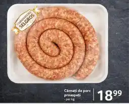 Selgros Cârnaţi de porc proaspeți Ofertă