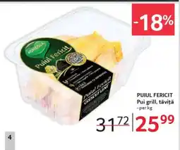 Selgros PUIUL FERICIT Pui grill, tăviță Ofertă
