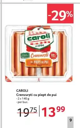 Selgros CAROLI Crenvursti cu piept de pui Ofertă