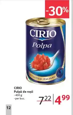 Selgros CIRIO Pulpă de roșii Ofertă