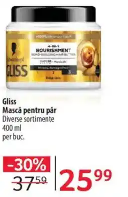Selgros Gliss Mască pentru păr Ofertă