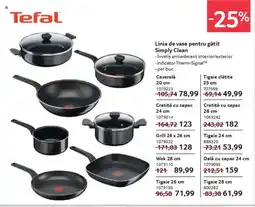 Selgros Tefal Linia de vase pentru gătit Simply Clean Ofertă