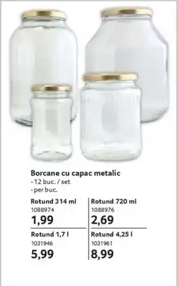 Selgros Borcane cu capac metalic Ofertă