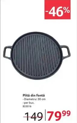 Selgros Plită din fontǎ Ofertă