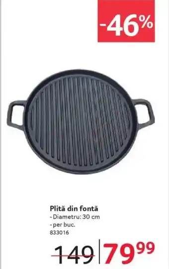 Selgros Plită din fontǎ Ofertă