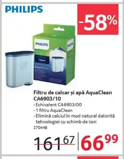 Selgros PHILIPS Filtru de calcar și apă AquaClean CA6903/10 Ofertă