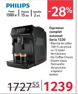 Selgros PHILIPS Espressor complet automat Seria 1220 Ofertă