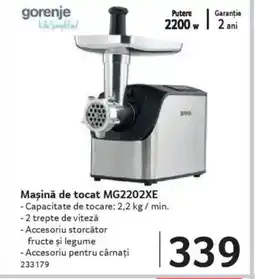 Selgros Maşină de tocat MG2202XE Ofertă