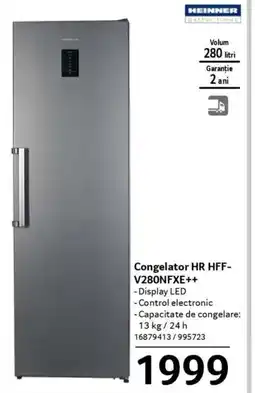 Selgros HEINNER Congelator HR HFF- V280NFXE++ Ofertă