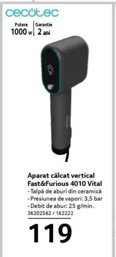 Selgros Aparat călcat vertical Fast&Furious 4010 Vital Ofertă