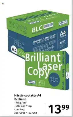 Selgros Hârtie copiator A4 Brilliant Ofertă
