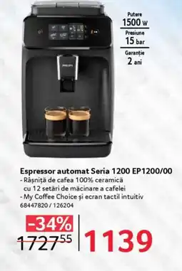Selgros Espressor automat Seria 1200 EP1200/00 Ofertă