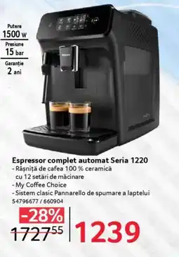 Selgros Espressor complet automat Seria 1220 Ofertă