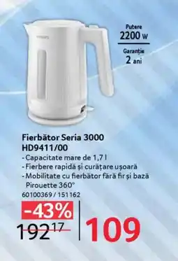 Selgros Fierbǎtor Seria 3000 HD9411/00 Ofertă
