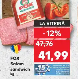 Kaufland FOX Salam sandwich Ofertă