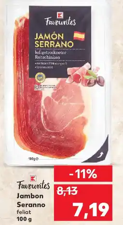 Kaufland Jambon Seranno feliat Ofertă
