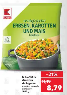 Kaufland K-CLASSIC Amestec de legume mazăre, porumb si morcovi Ofertă