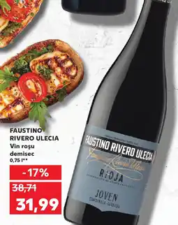 Kaufland FAUSTINO RIVERO ULECIA Vin roşu demisec Ofertă