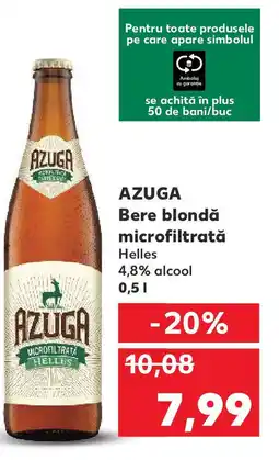 Kaufland AZUGA Bere blondă microfiltratǎ Ofertă