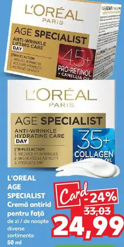 Kaufland L'ORÉAL AGE SPECIALIST Cremă antirid pentru faţă Ofertă