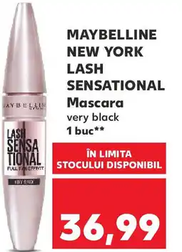 Kaufland MAYBELLINE NEW YORK LASH SENSATIONAL Mascara very black Ofertă