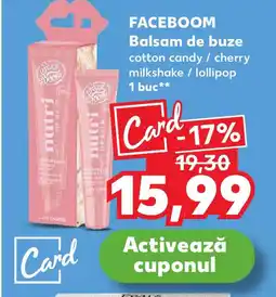 Kaufland FACEBOOM Balsam de buze cotton candy / cherry milkshake / lollipop Ofertă