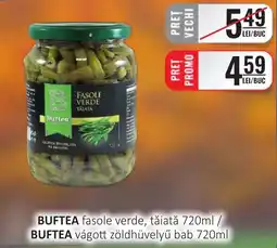 CBA BUFTEA fasole verde, tăiată Ofertă