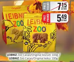 CBA LEIBNIZ Zoo Cacao/Original biscuiți Ofertă