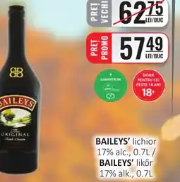 CBA BAILEYS' lichior 17% alc. Ofertă