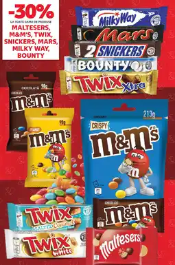 Kaufland MALTESERS, M&M'S, TWIX, SNICKERS, MARS, MILKY WAY, BOUNTY Ofertă