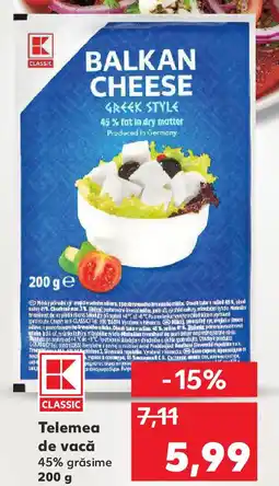 Kaufland Telemea de vacă Ofertă