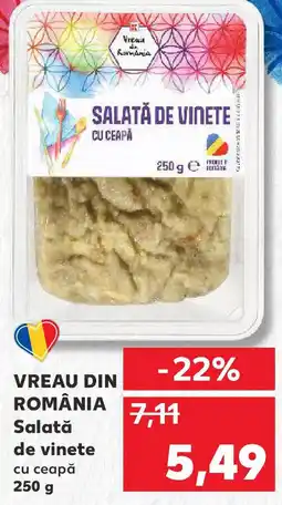 Kaufland VREAU DIN ROMÂNIA Salată de vinete cu ceapă Ofertă